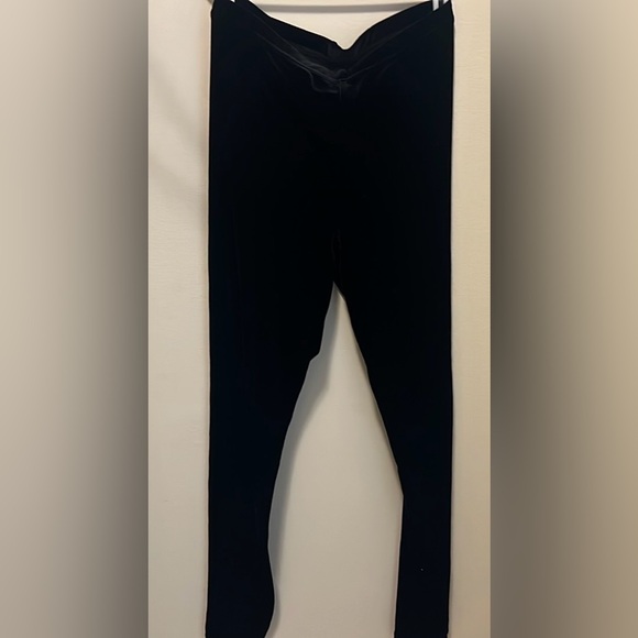 Black velvet American Apparel Medium velvet leggings - Picture 1 of 2